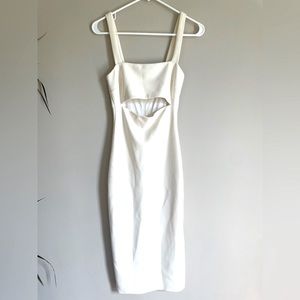Bec&Bridge White Cutout Bodycon Dress, Sz 2